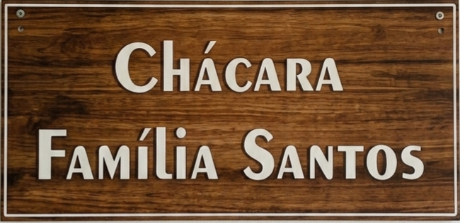 Placa Chácara Família Santos